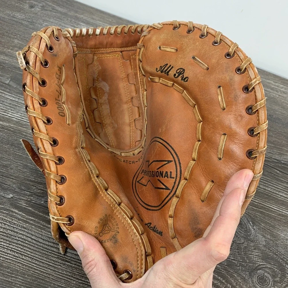 All Pro KMart Top Grain Leather Baseball Glove FB-77-1000 RHT VTG